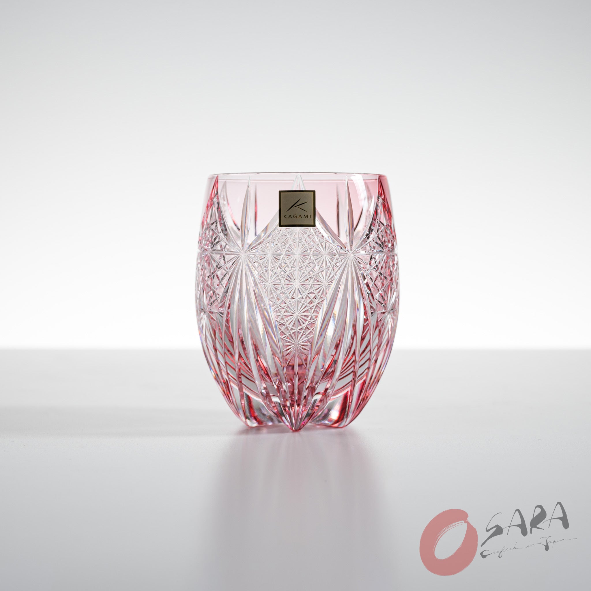 T Round Rocks Glass KAGAMI Crystal Round Rock Glass - Subaru Pink / 昴 – Osara Australia
