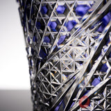 KAGAMI Crystal Edo-Kiriko Vase - Wisteria / 江戸切子 花瓶 藤
