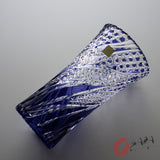 KAGAMI Crystal Edo-Kiriko Vase - Wisteria / 江戸切子 花瓶 藤