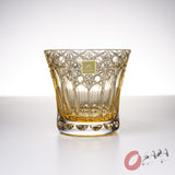 KAGAMI Crystal Edo-Kiriko Rock Glass - Yumeiro Yellow / 江戸切子 ロックグラス