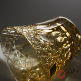KAGAMI Crystal Edo-Kiriko Rock Glass - Yumeiro Yellow / 江戸切子 ロックグラス
