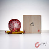 KAGAMI Crystal Iwai Daruma Ornament / 江戸切子 祝だるま