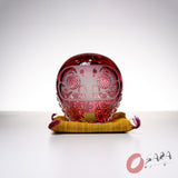 KAGAMI Crystal Iwai Daruma Ornament / 江戸切子 祝だるま