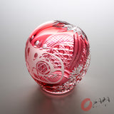 KAGAMI Crystal Iwai Daruma Ornament / 江戸切子 祝だるま