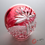 KAGAMI Crystal Iwai Daruma Ornament / 江戸切子 祝だるま