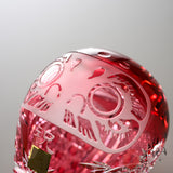 KAGAMI Crystal Iwai Daruma Ornament / 江戸切子 祝だるま