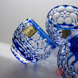 KAGAMI Crystal Edo-Kiriko Sake Set - Gyokumai / 篠崎英明 玉舞