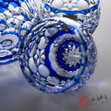 KAGAMI Crystal Edo-Kiriko Sake Set - Gyokumai / 篠崎英明 玉舞