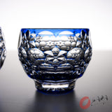 KAGAMI Crystal Edo-Kiriko Sake Set - Gyokumai / 篠崎英明 玉舞
