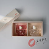 KAGAMI Crystal Edo-Kiriko Pair Sake Glass - 120 ml / Yui