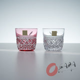 KAGAMI Crystal Edo-Kiriko Pair Sake Glass - 120 ml / Yui