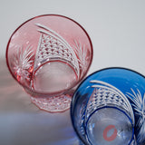 KAGAMI Crystal Edo-Kiriko Pair Sake Glass - Edo Chrysanthemum