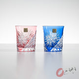 KAGAMI Crystal Edo-Kiriko Pair Sake Glass - Edo Chrysanthemum