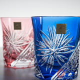 KAGAMI Crystal Edo-Kiriko Pair Sake Glass - Edo Chrysanthemum