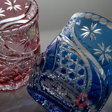 KAGAMI Crystal Multilayer Coloured Pair Rock Glass - Floating Cherry Blossoms