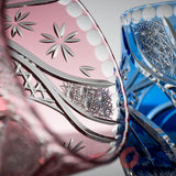 KAGAMI Crystal Multilayer Coloured Pair Rock Glass - Floating Cherry Blossoms