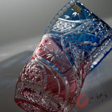 KAGAMI Crystal Multilayer Coloured Pair Rock Glass - Floating Cherry Blossoms