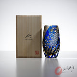 KAGAMI Crystal Edo-Kiriko Luxury Flower Vase - Kumiko & Lattice by Tomokazu Noguchi / 組子格子 野口友和