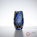 KAGAMI Crystal Edo-Kiriko Luxury Flower Vase - Kumiko & Lattice by Tomokazu Noguchi / 組子格子 野口友和