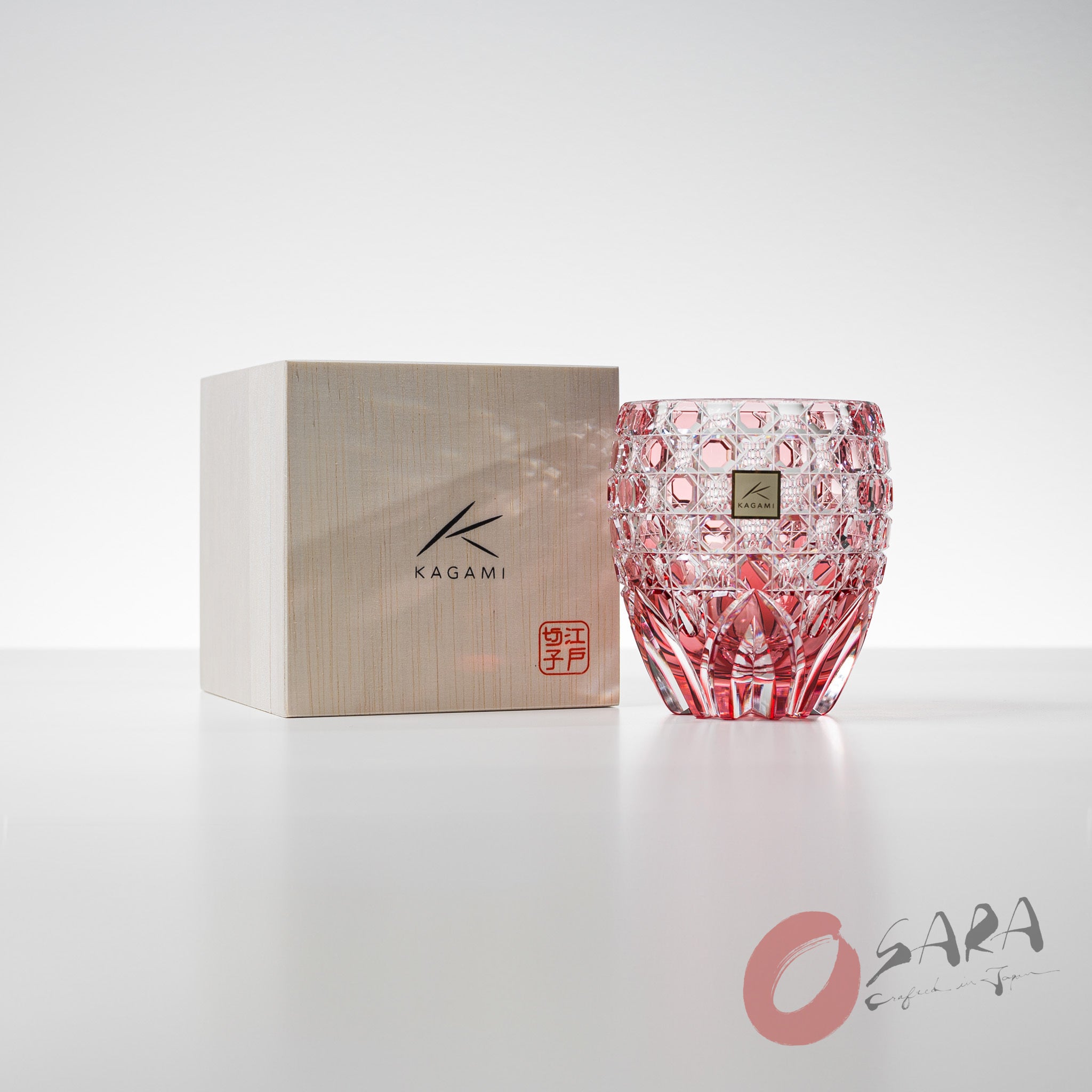 KAGAMI Crystal Premium Rock Glass - Saika