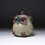 Seto Ware KASHIWA - Animal Teapot - Blue Owl / 瀬戸焼 かしわ窯