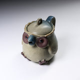 Seto Ware KASHIWA - Animal Teapot - Blue Owl / 瀬戸焼 かしわ窯