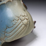 Seto Ware KASHIWA - Animal Teapot - Blue Owl / 瀬戸焼 かしわ窯