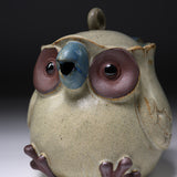 Seto Ware KASHIWA - Animal Teapot - Blue Owl / 瀬戸焼 かしわ窯