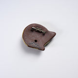 Seto Ware KASHIWA - Brooch - Hedgehog / 瀬戸焼 かしわ窯
