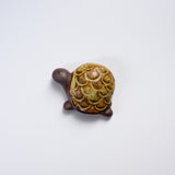 Seto Ware KASHIWA - Brooch - Turtle / 瀬戸焼 かしわ窯