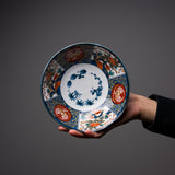 Kinsai Series - Shallow Bowl 16.5 cm / 美濃焼き 染錦金彩