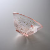 Kinsai Glass Sake Cup with Wooden Box - Hanagasumi / 金彩盃 花霞