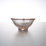 Kinsai Glass Sake Cup with Wooden Box - Hanagasumi / 金彩盃 花霞