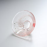 Kinsai Glass Sake Cup with Wooden Box - Hanagasumi / 金彩盃 花霞