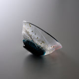 Kinsai Glass Sake Cup with Wooden Box - Begging of Summer / 金彩盃 初夏