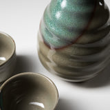 Mino ware Pottery Sake Set - Aqua Lake / やまい伊藤 酒器セット