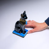 KOBEI Kiln "The Egypt 9 Glory Gods" Ornament - Bastet - Blue Black / 幸兵衛窯 青釉オーナメント