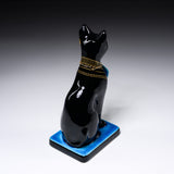 KOBEI Kiln "The Egypt 9 Glory Gods" Ornament - Bastet - Blue Black / 幸兵衛窯 青釉オーナメント