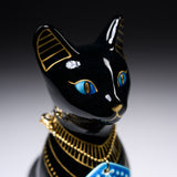 KOBEI Kiln "The Egypt 9 Glory Gods" Ornament - Bastet - Blue Black / 幸兵衛窯 青釉オーナメント