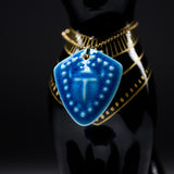 KOBEI Kiln "The Egypt 9 Glory Gods" Ornament - Bastet - Blue Black / 幸兵衛窯 青釉オーナメント