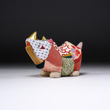 KOIKKO Hand-crafted Doll Ornament - Rhinoceros Small - Hikari / 幸一光 江戸木目込人形