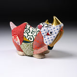 KOIKKO Hand-crafted Doll Ornament - Rhinoceros Small - Hikari / 幸一光 江戸木目込人形