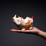 KOIKKO Hand-crafted Doll Ornament - Rhinoceros Small - Midori / 幸一光 江戸木目込人形