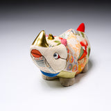 KOIKKO Hand-crafted Doll Ornament - Rhinoceros Small - Midori / 幸一光 江戸木目込人形