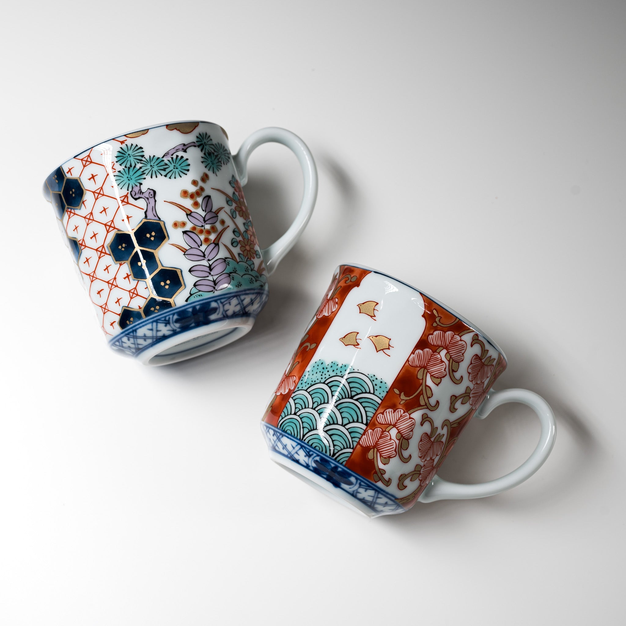 Fuka Koimari Pair Mug - Set of 2 / 染錦古伊万里 ペアマグカップ