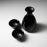 Mino ware Pottery Sake Set - Black Crystal / やまい伊藤 酒器セット