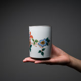 Kutani ware Tea Cup, Pen Cup - Clematis Florida / 九谷焼 湯呑み