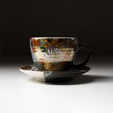 Kutani ware Premium Tea Cup and Saucer - Hanazume / 九谷焼 ティーカップ