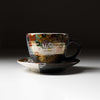 Load image into Gallery viewer, Kutani ware Premium Tea Cup and Saucer - Hanazume / 九谷焼 ティーカップ