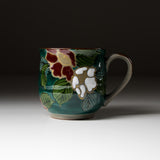 Kutani ware Mug Cup - Sasanqua Camellia / 九谷焼 マグカップ